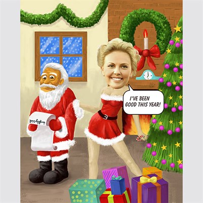 Christmas Girl Caricature from Photo - myDaVinci